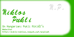 miklos pukli business card